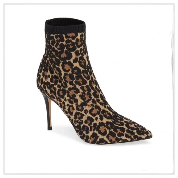 NEW Something Navy Exclusive Leopard Nix Sock Booties - Picture 2 of 5